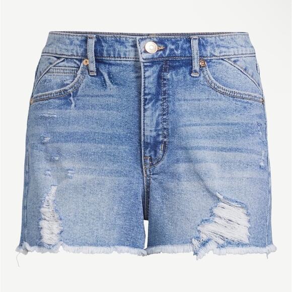 Sofia Jeans Women's Chi Shorty Relaxed Straight Super High Rise
Fray Hem Shorts - Picture 2 of 5